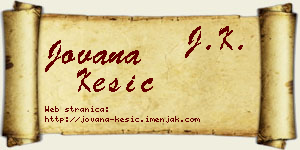 Jovana Kesić vizit kartica